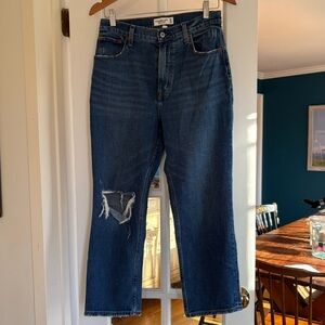 Abercrombie & Fitch Curve Love Ankle Straight Ultra High Rise Jeans
